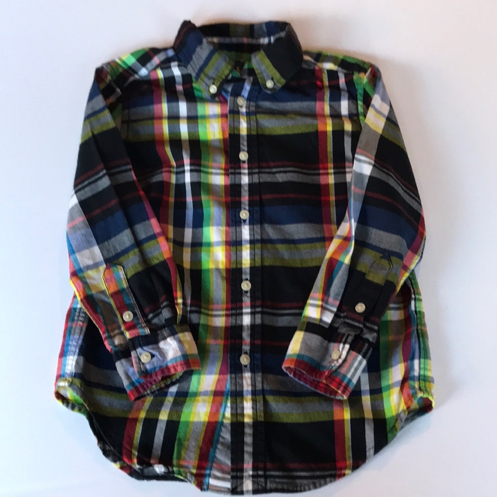 DONATED- 💥LIKE NEW boys RL plaid button down💥